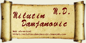 Milutin Damjanović vizit kartica